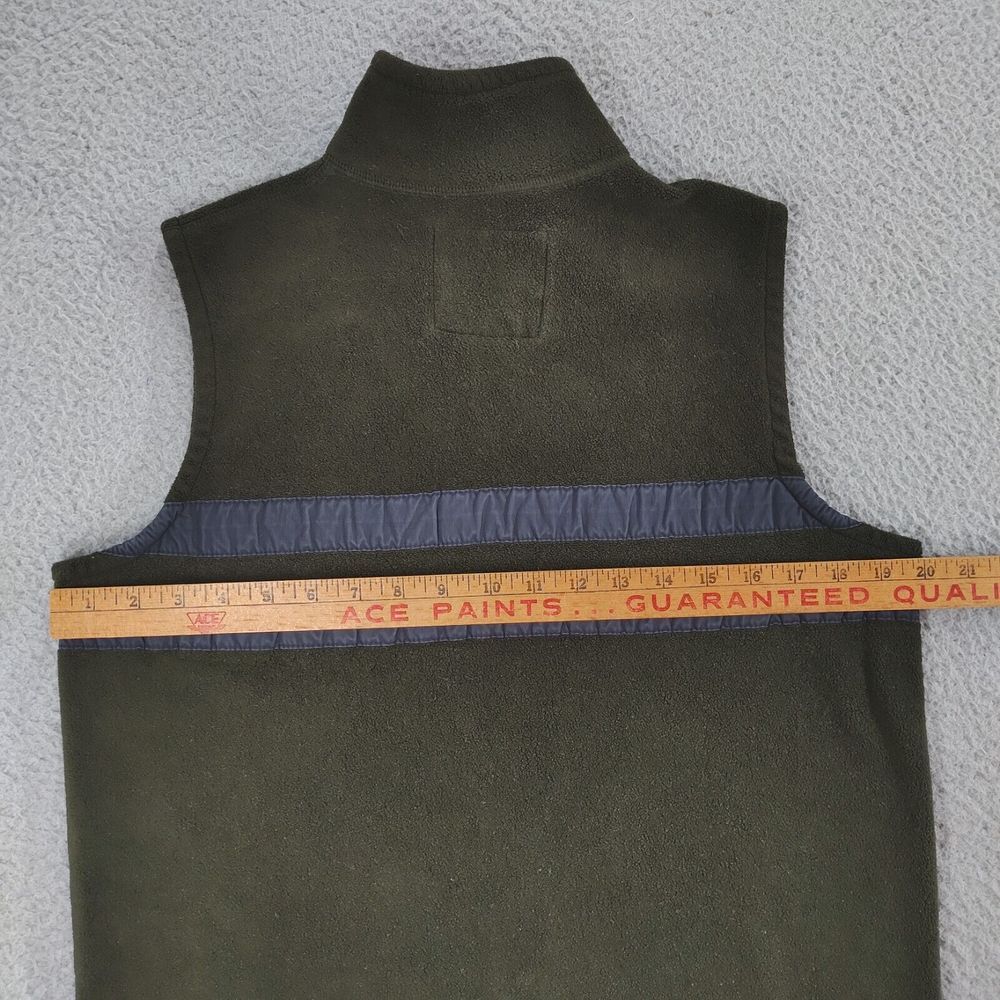 Vtg Abercrombie & Fitch Fleece Vest Mens XL Olive Green Full Zip Spellout - Picture 13 of 16
